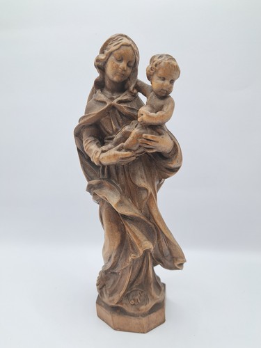 Vintage holzfigur madonna - holzfigur, mit