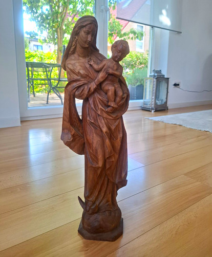 Madonna mit kind holzfigur - kind,