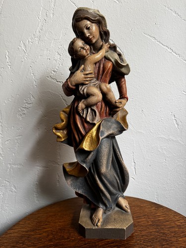 Madonna mit kind holzfigur - madonna,