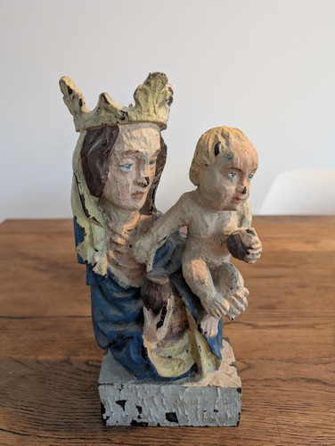 Antike madonna mit kind - madonna,