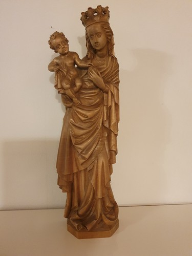 Holzskulptur madonna mit kind - mit,