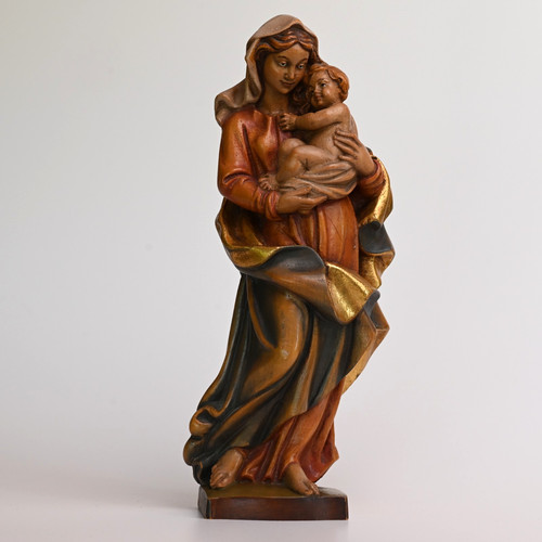 Heiligenfigur holz madonna - holz,