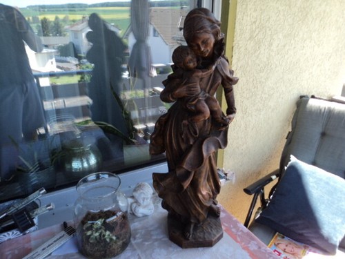Holzfigur madonna maria - holzfigur, jesus