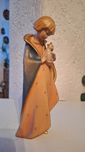 Holzfigur bemalt madonna - holzfigur,