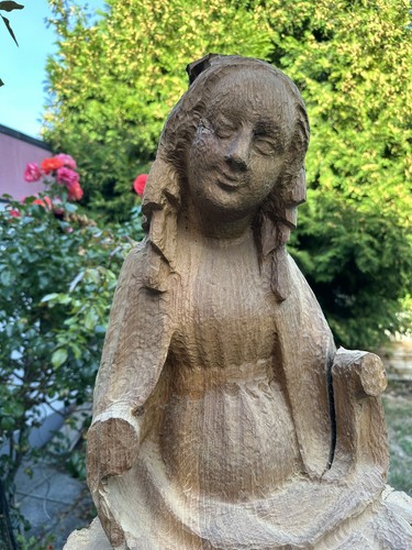 Heiligenfigur sitzende madonna - heiligenfigur,