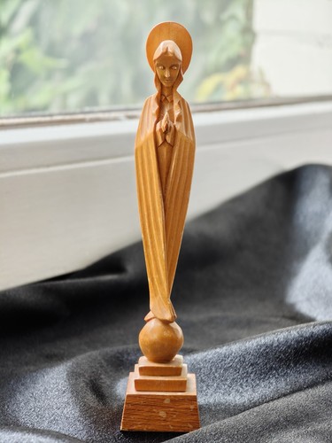 Vintage madonna holzfigur - vintage,