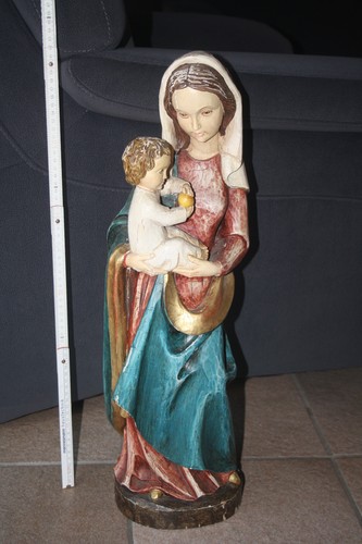 Alte holz figur madonna - ,