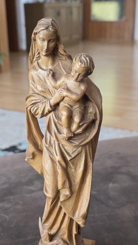Holzfigur madonna mit - madonna,