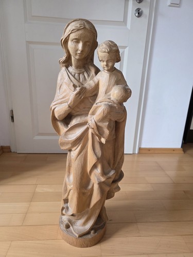 Madonna mit kind holzfigur - madonna,