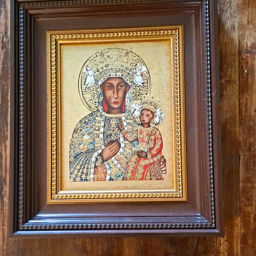 Religiöse ikone madonna mit - religiöse,