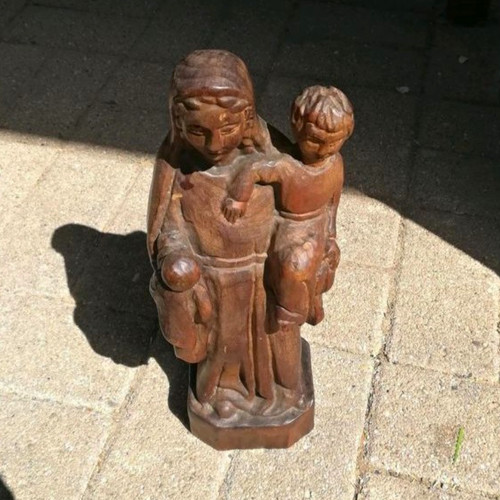 Alte handgeschnitzte madonna - handgeschnitzte,