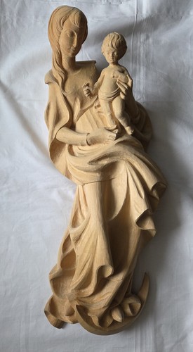 Wand madonna kind holz - madonna,