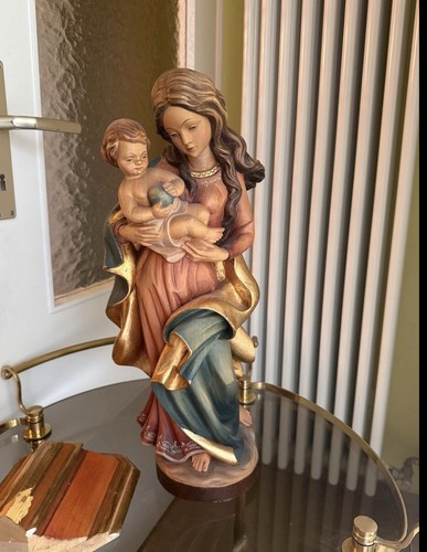 Madonna mit kind - madonna, holzfigur
