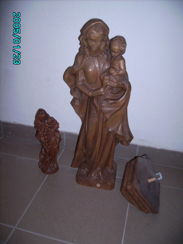 Holzfigur madonna mit - madonna,