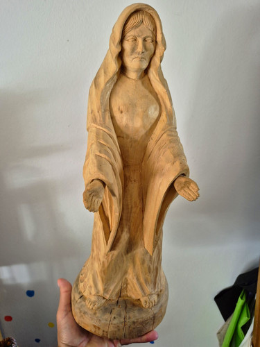 Madonna holzfigur geschnitzt - holzfigur,