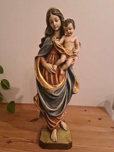Madonna mit kind - kind, holzfigur