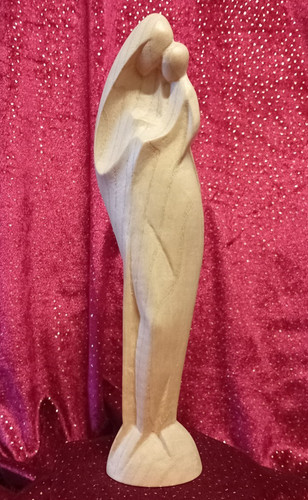 Holzfigur madonna mit kind - holzfigur, "madonna