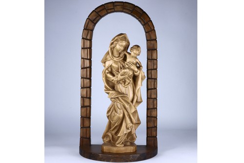 Holzfigur madonna mit - holzfigur,