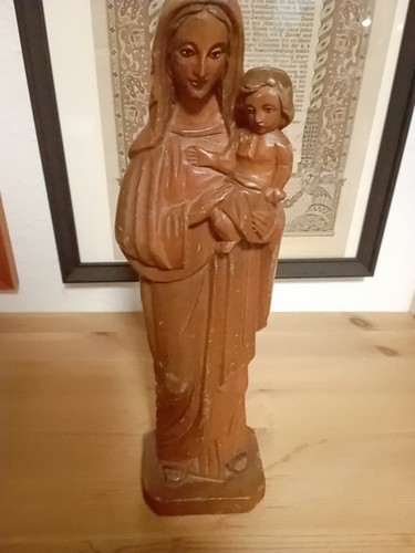 Madonna mit kind - , holz