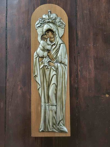 Altes wandbild maria holzbild - wandbild,