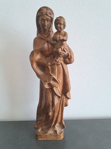 Alte holzfigur madonna mit - alte,