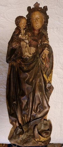 Antike madonna mit - mit, kind,