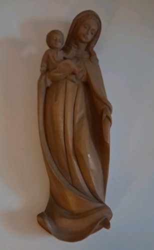 Schöne holzfigur madonna - holzfigur,