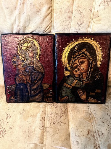 Alte ikonen auf holz madonna - ikonen,