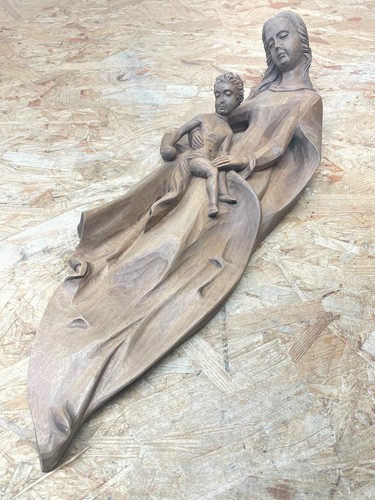 Große holzmadonna maria mit - große,