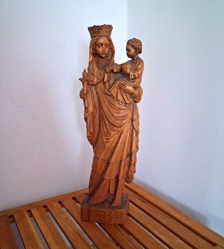 Madonna mit kind holzskulptur - mit,